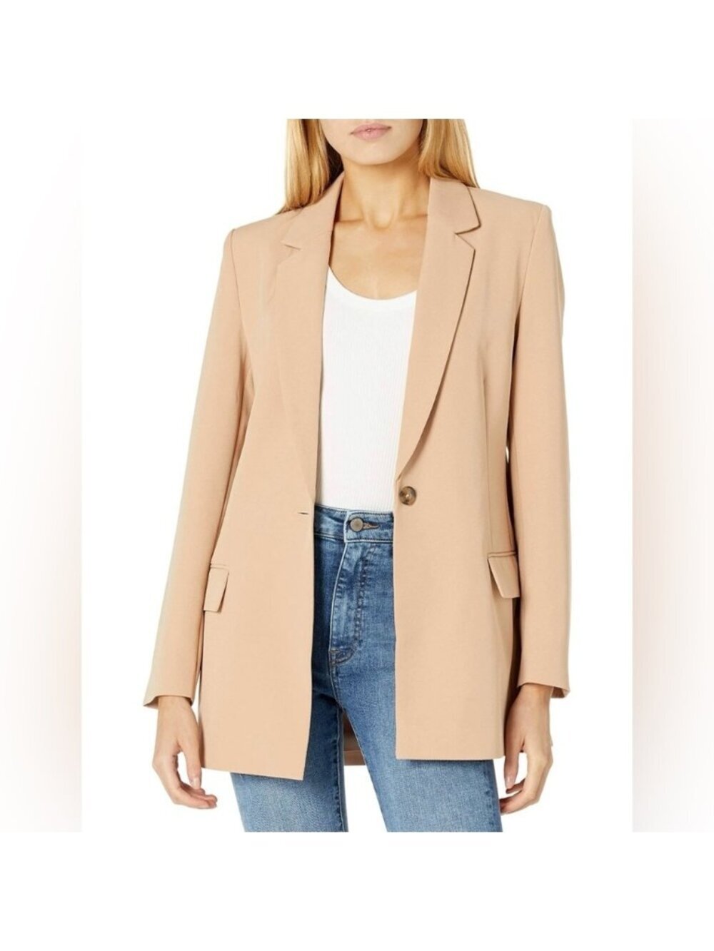 The Drop Blake Long Blazer Praline